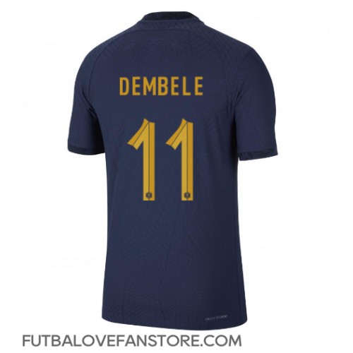 Francúzsko Ousmane Dembele #11 Domáci futbalový dres MS 2022 Krátky Rukáv